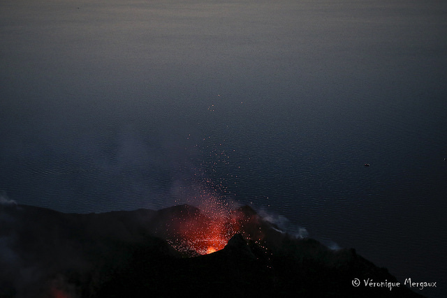 tramonto sullo Stromboli