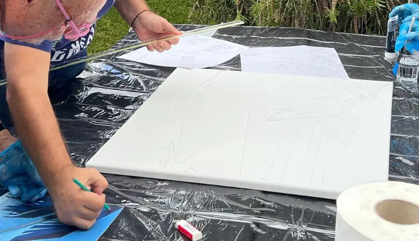 Team building painting