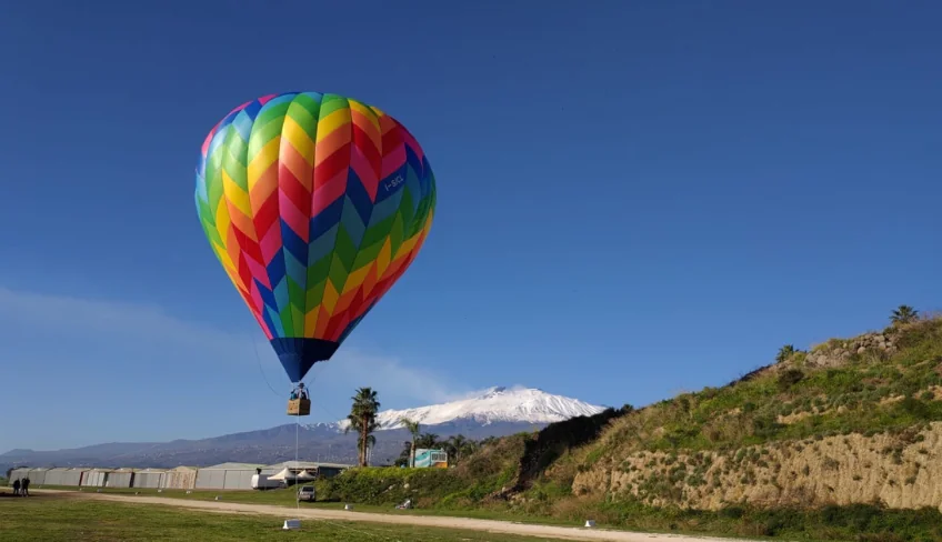 Verleih Heißluftballon Heißluftballonfahrt Urlaub in Sizilien Panorama