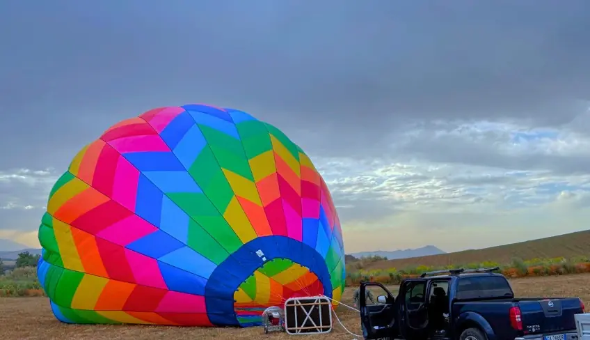 Hot air balloon ride over Mount Etna
