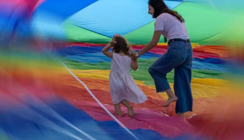 Привязной воздушный шар во время корпоративного мероприятия на Сицилии