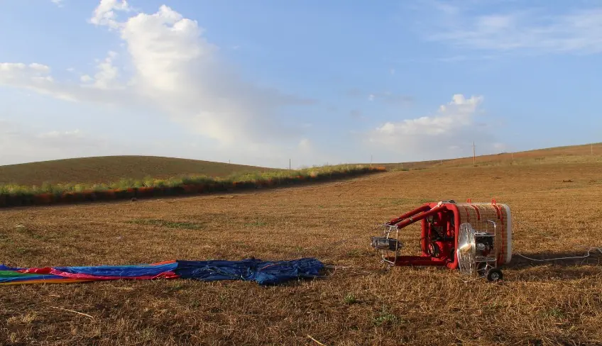 Hot air balloon ride over Mount Etna